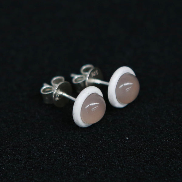 OLIO E ACETO Sterling Silver Grey Agate Earrings OLIO-OA02E09-YIN Silver